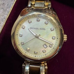 Michael Kors Gold Watch with Crystal Markers